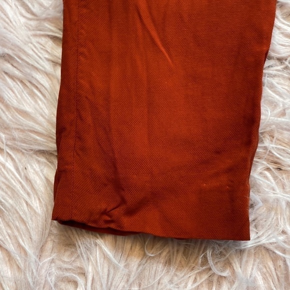 Apiece Apart Orange Red Paper Bag Style Pants sz 0 - Picture 6 of 10